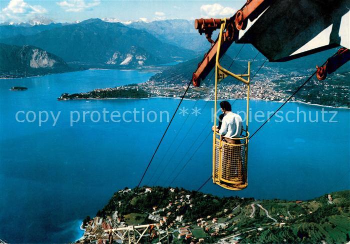 Laveno Lago Maggiore Seilbahn vom See
