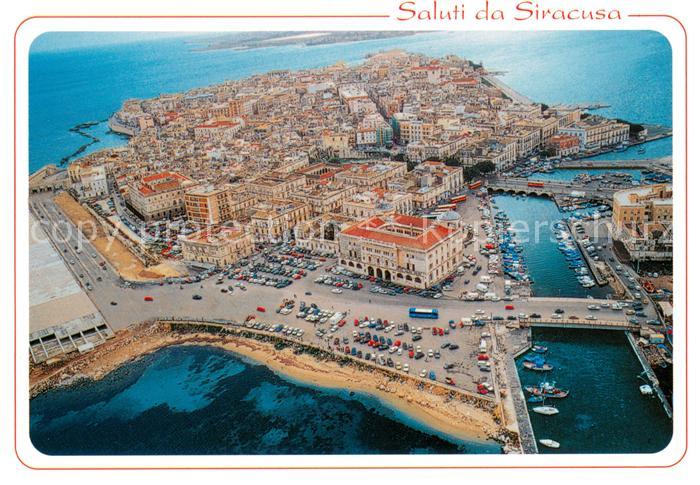 Siracusa Panorama dell’Isola d’Ortigia Fliegeraufnahme
