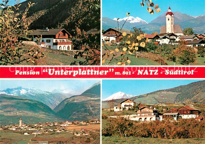 Natz Brixen Suedtirol Pension Unterplattner Kirche Panorama Ortsansicht