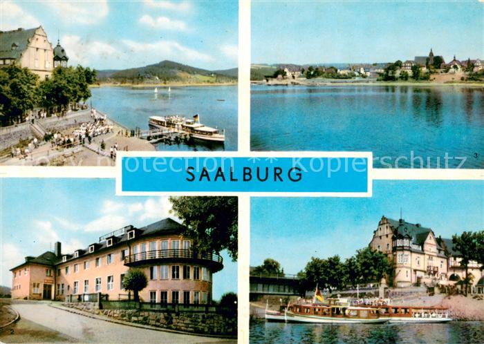 Saalburg Saale Dampferanlegestelle am Stausee FDGB Erholungsheim Hermann Schlimm