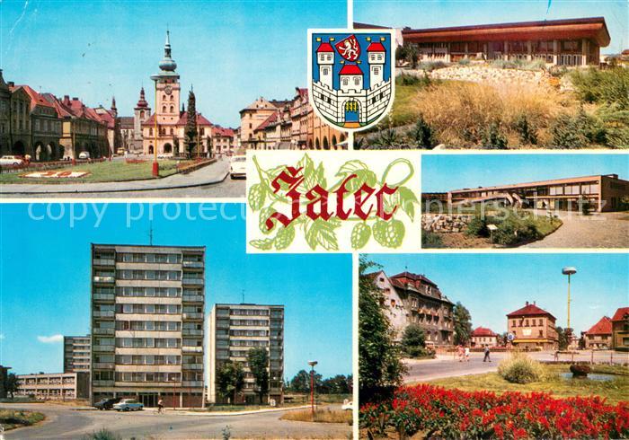 Zatec Namesti VRSR Spolensky dum Moskva Obchodni stredisko a restaurace Zlaty ch