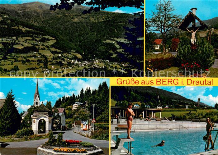 Berg Drautal Panorama Wegekreuz Kapelle Schwimmbad