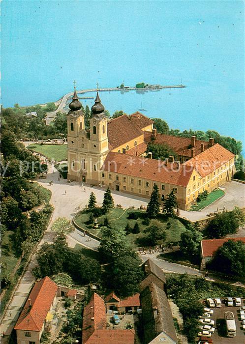 Tihany Abteikirche Plattensee Fliegeraufnahme