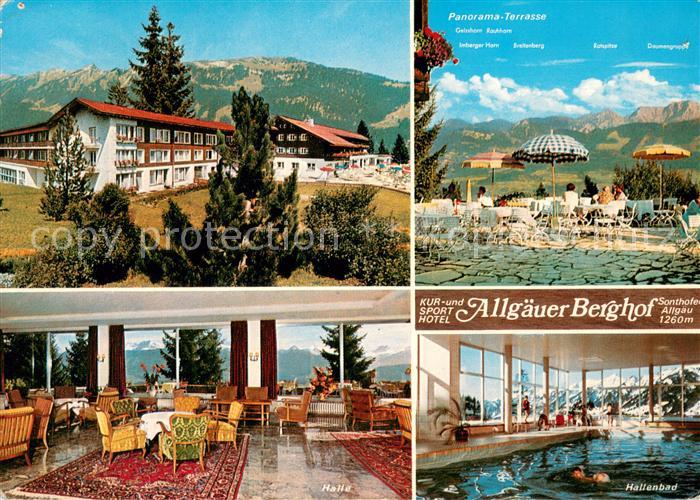 Sonthofen Oberallgaeu Kur- und Sporthotel Allgaeuer Berghof Restaurant Terrasse