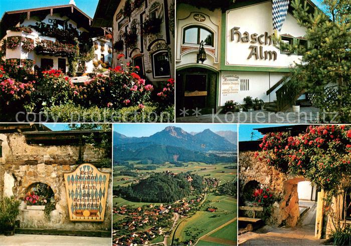 Neubeuern Restaurant Cafe Haschl Alm Inntaler Alpen Fliegeraufnahme