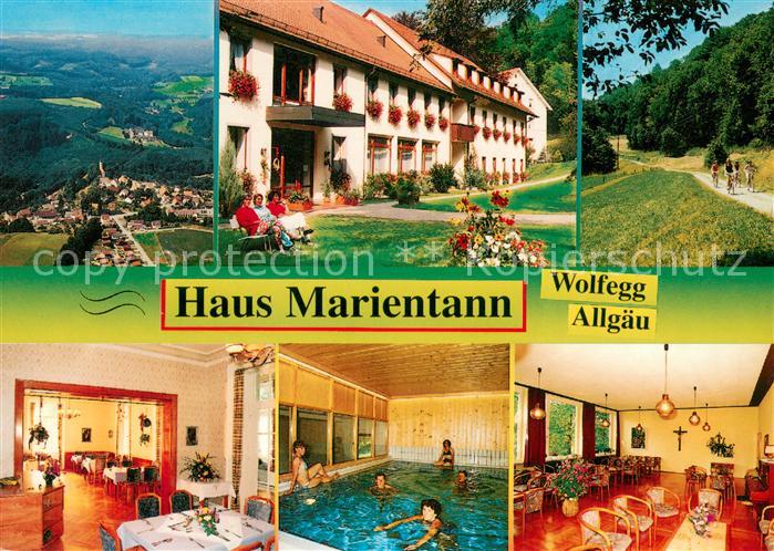 Wolfegg Haus Marientann Muetterkurhaus Hallenbad Radtouren Fliegeraufnahme