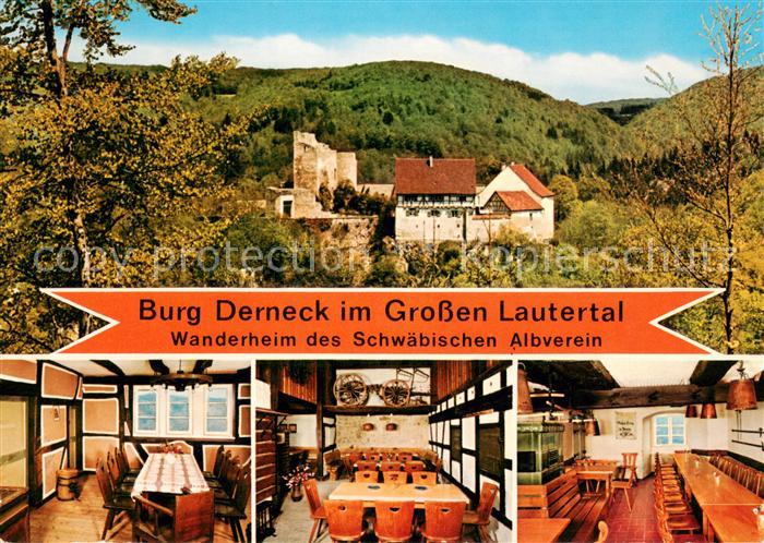 Gundelfingen Muensingen Burg Derneck im Grossen Lautertal Wanderheim Schwaebisch