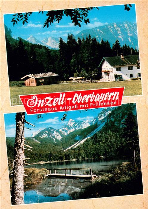 Inzell Forsthaus Adlgass mit Frillensee Landschaftspanorama Alpen