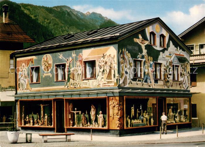 Oberammergau Haus Hainzeller Fassadenmalerei Passionsspieldorf