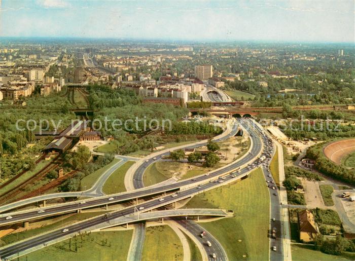 Berlin Stadtautobahnen Fliegeraufnahme