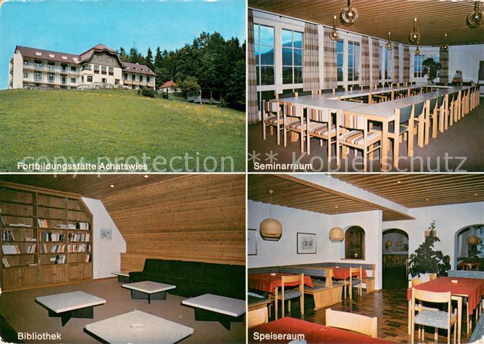 Fischbachau Fortbildungsstaette Achatswies Seminarraum Bibliothek Speiseraum