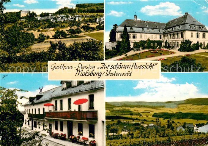 Molsberg Westerwald Gasthaus Pension Zur schoenen Aussicht Landschaftspanorama
