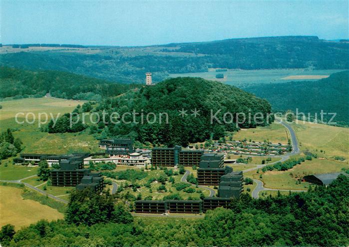 Hausen Rot Rother Kuppe Berggasthaus mit Aussichtsturm Fliegeraufnahme