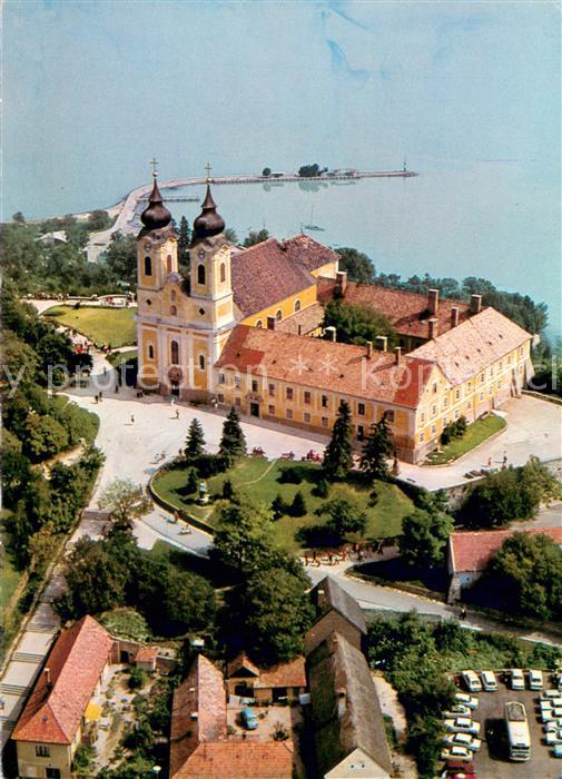 Tihany Fliegeraufnahme mit Abteikirche