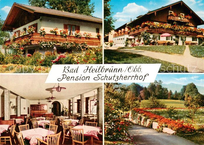 Bad Heilbrunn Pension Schutzherrhof Gaststube Park
