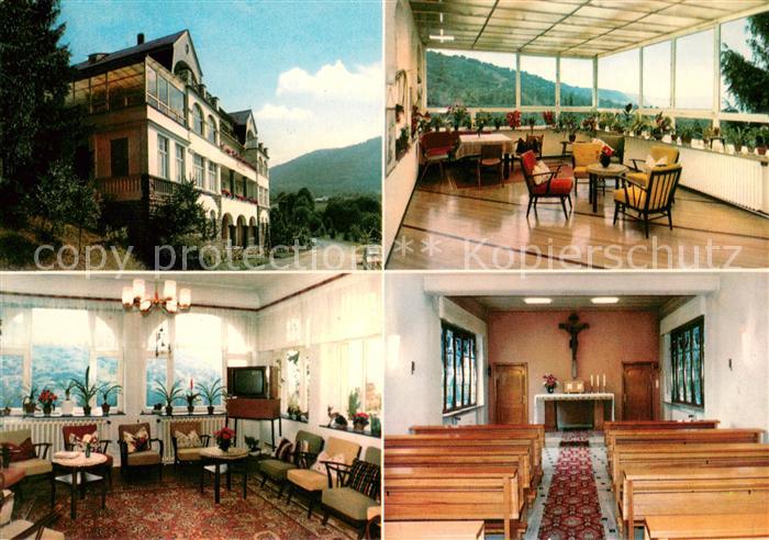 Bad Salzig Muettergenesungsheim Haus Helvetia Gastraeume Hauskapelle