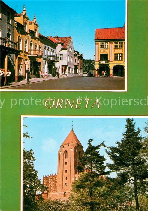 Orneta Plac Wolnosci Gotycki kosciol
