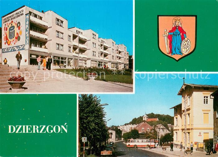 Dzierzgo Bloki mieszkalne przy placu Wolnosci Ulica Odrodzenia