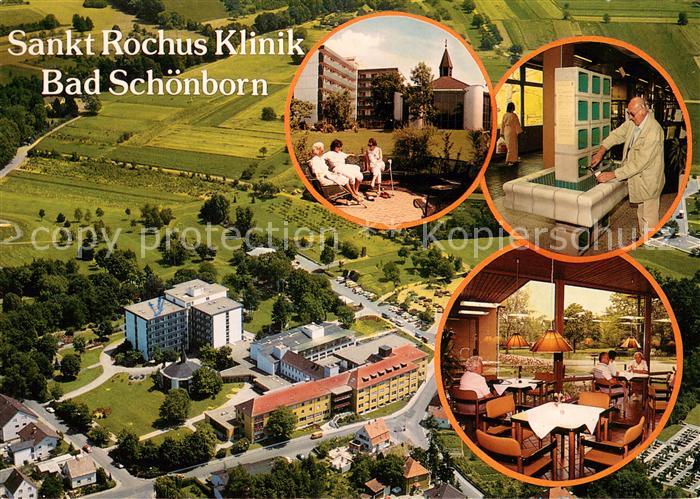 Bad Schoenborn Sankt Rochus Klinik Fliegeraufnahme  Park Trinkbrunnen Speisesaal