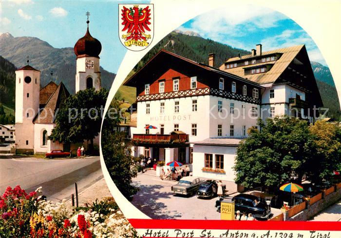 St Anton Arlberg Hotel Post Kirche Wappen