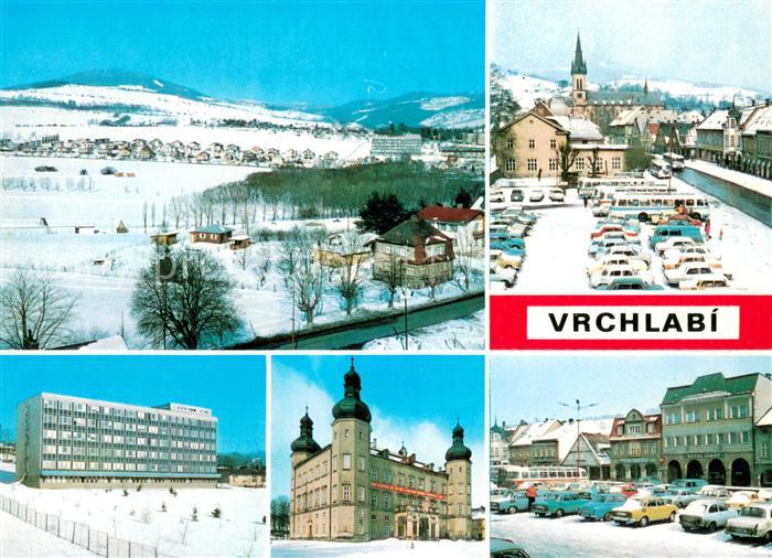 Vrchlabi Teilansichten Innenstadt Gebaeude Winterpanorama