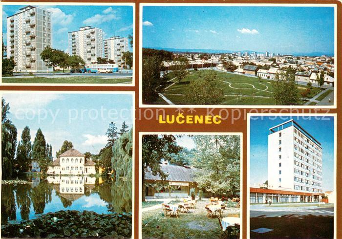 Lucenec Losonc Slovakia Hochhaeuser Wohnsiedlung Schloss Stadtpanorama