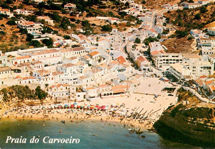 Praia do Carvoeiro Kuestenort Algarve Fliegeraufnahme