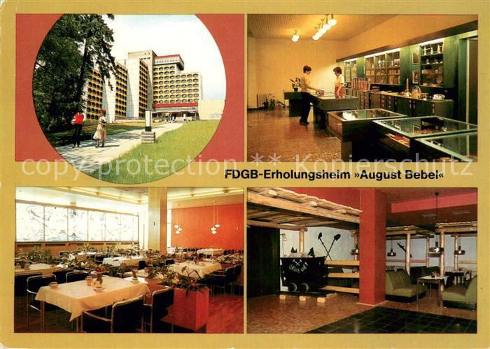 Friedrichroda FDGB Erholungsheim August Bebel Souvenir Basar Restaurant Bar