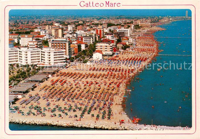 Gatteo Mare Panorama della spiaggia e Alberghi veduta aerea