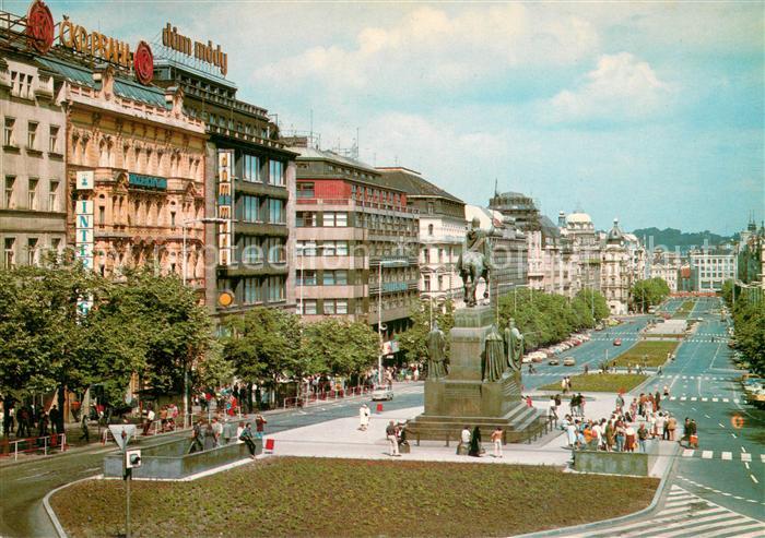 Praha Prahy Prague Vaclavske namesti Wenzelsplatz Denkmal