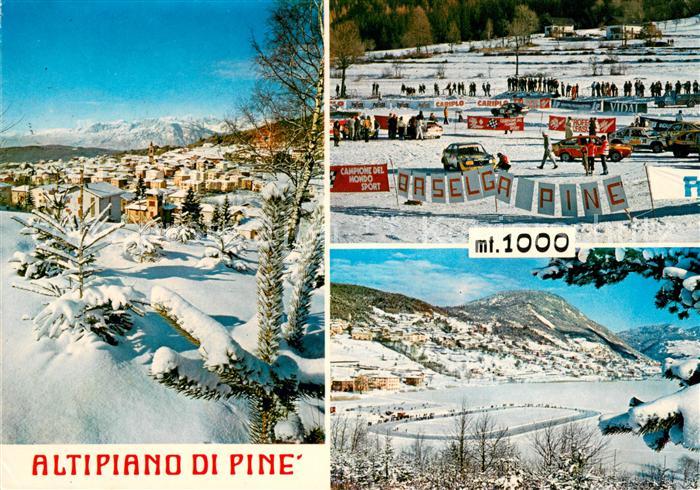 Baselga di Pine Altipiano di Pine Winterpanorama