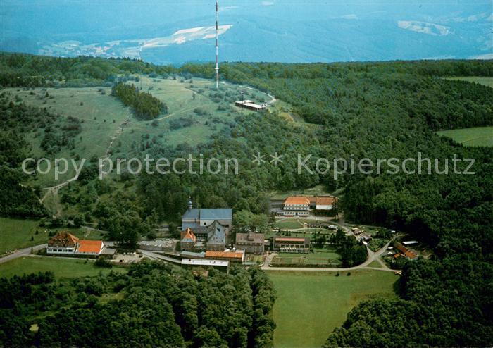 Kreuzberg Rhoen Frankens Heiliger Berg Wallfahrtsstaette Fliegeraufnahme