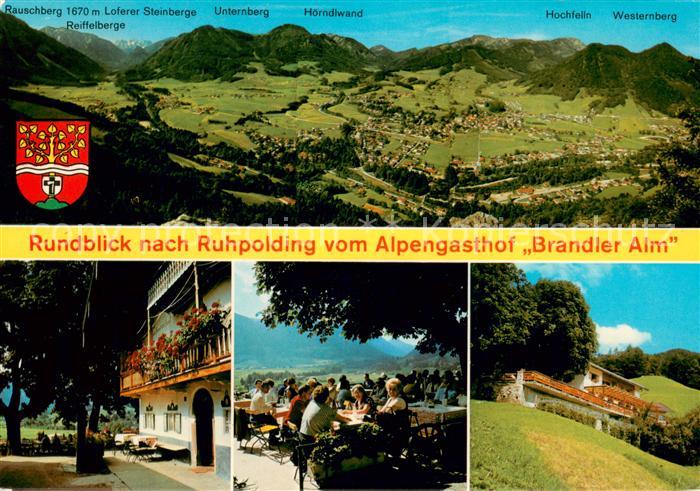 Ruhpolding Panorama Alpengasthof Brandler Alm Terrasse