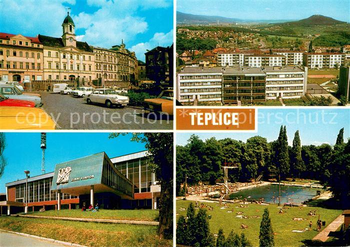 Teplice Marsova namesti Doupovske a Krusne hory Zimni stadion Koupaliste