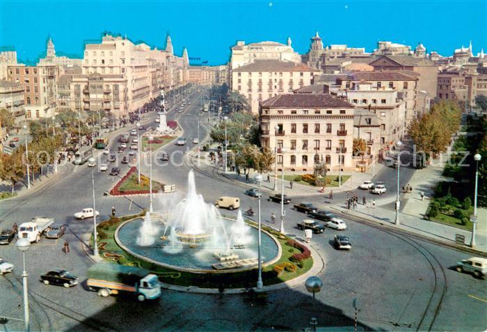 Zaragoza Saragossa Espana Plaza Paraiso y Avenida Independencia