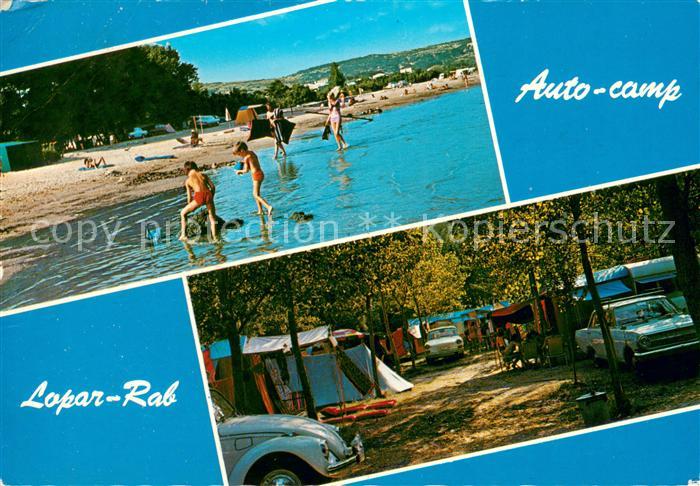 Rab Croatia Auto camp Lopar Strandpartie