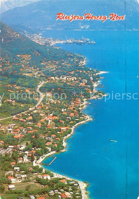 HERCEG NOVI Hercegnovi Montenegro Adriaküste Fliegeraufnahme