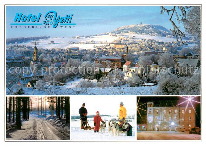 Vejprty Hoel Yeti Hundeschlitten Waldpartie Winterpanorama