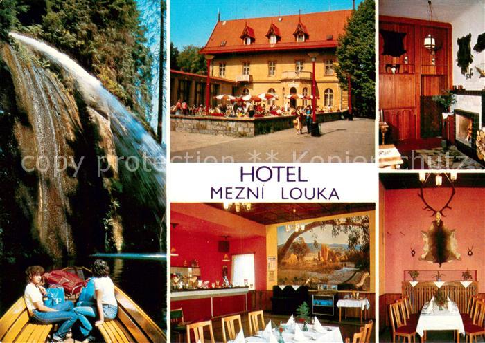 Hrensko Hotel Mezni Louka Restaurant Wasserfall