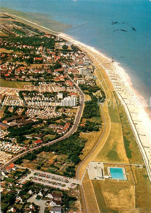 Duhnen Nordsee Nordseeheilbad Meerwasser-Freibad Fliegeraufnahme
