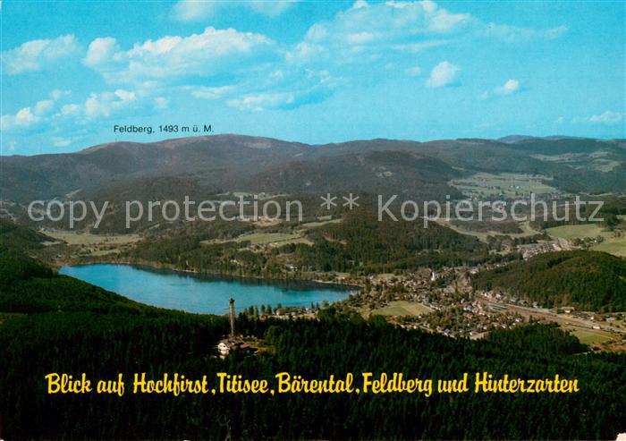 Titisee Blick auf Hochfirst Titisee Baerental Feldberg Hinterzarten Schwarzwald