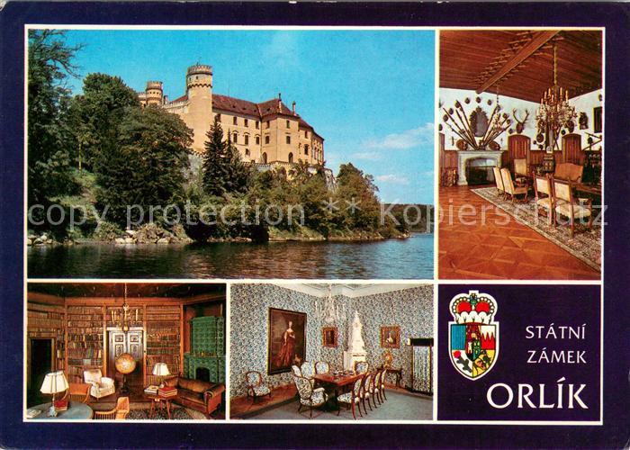 Orlik nad Vltavou Schloss Saal Salon Wappen
