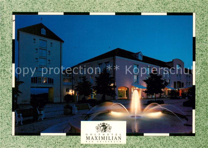 Bad Griesbach Rottal Golf Hotel Maximilian Springbrunnen Nachtaufnahme