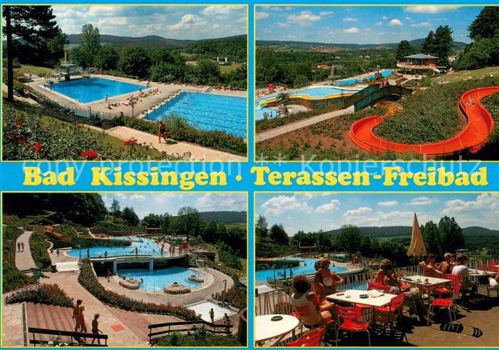 Bad Kissingen Terrassen Freischwimmbad am Balllinghain Restaurant Terrasse