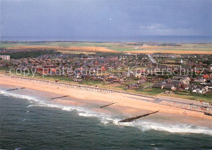 Westerland Sylt mit Fachklinik der LVA Hamburg Fliegeraufnahme