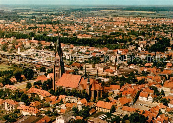 Schleswig Schlei Stadtzentrum mit Kirche Fliegeraufnahme
