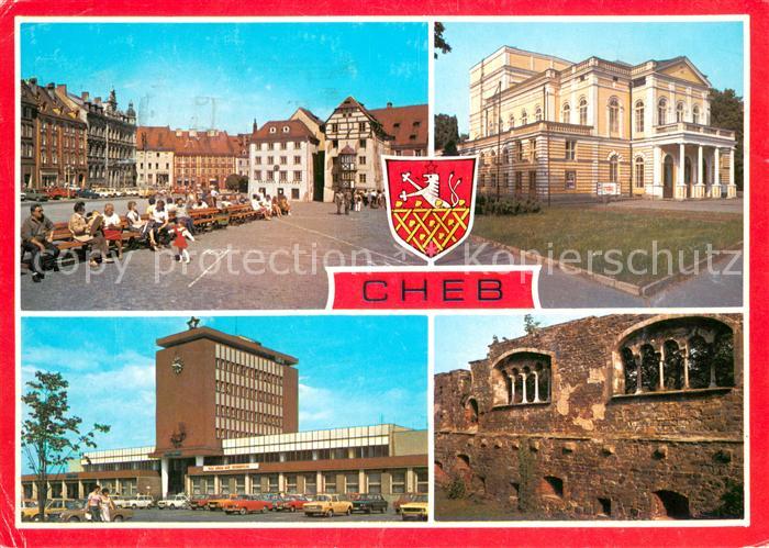 Cheb Eger Platz Innenstadt Theater Bahnhof Schloss
