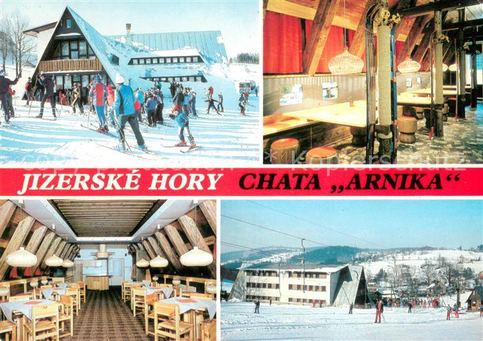 Janov nad Nisou Chata Arnika Jizerske hory Bergbaude Isergebirge im Winter