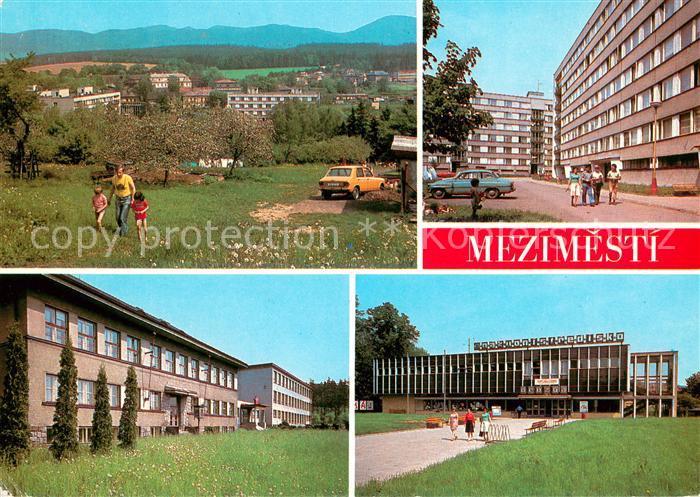Mezimesti Panorama Wohnblocks Siedlung ZDS Einkaufszentrum