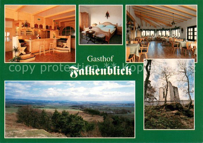 Witzelroda Gasthof Falkenblick Landschaftspanorama Thueringer Wald Burg